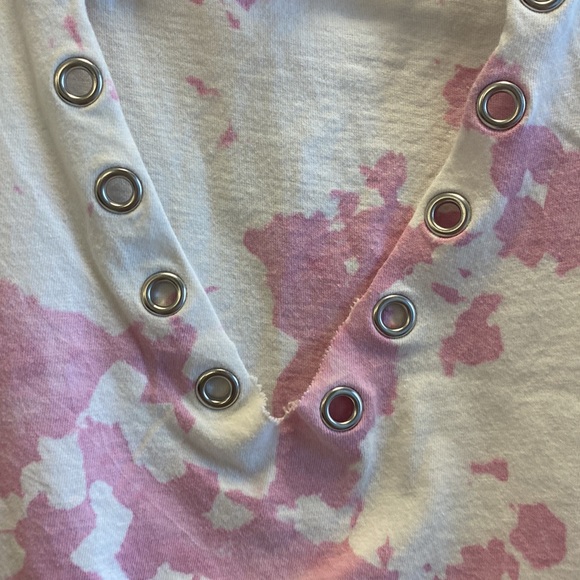 Forever 21 pink tiedye crop top - Picture 2 of 2
